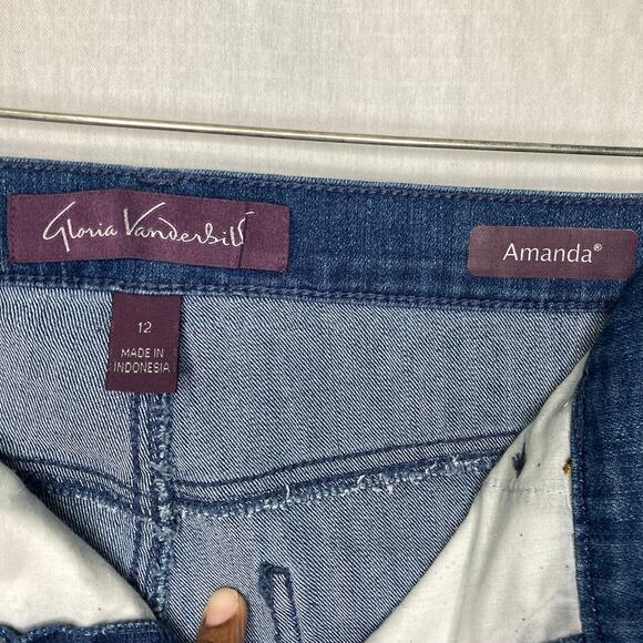 Gloria Vanderbilt Size 12 Anamda Straight Blue Jeans - Picture 3 of 7
